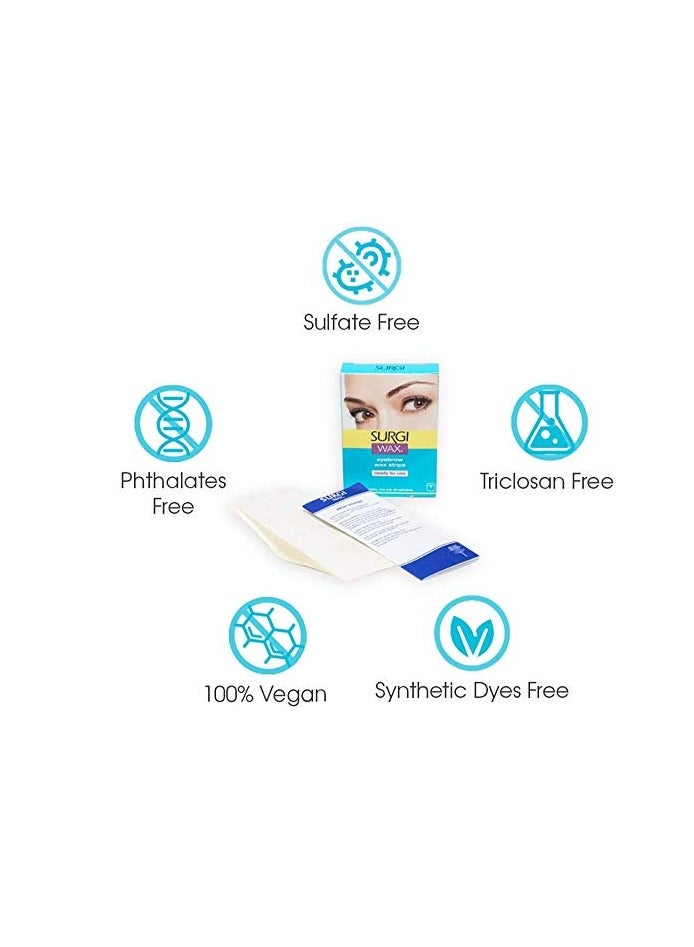 Surgi Surgi Wax Eyebrow Ready To Use Wax Strips 28 Strips, 2 Pack - Image 2