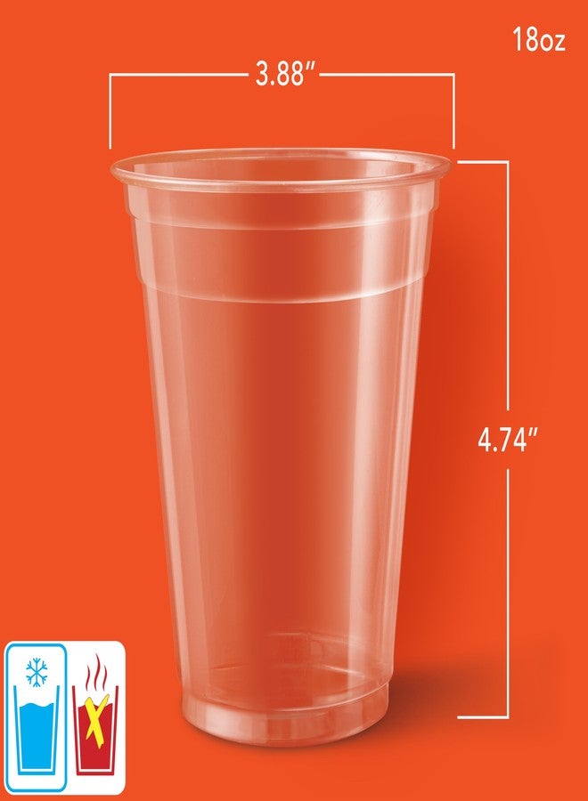 هيفتي أكواب بلاستيكية شفافة كبيرة الحجم من هيفتي بارتي بيرفكت، مثالية للحفلات الكبيرة والتنظيف السهل، قابلة لإعادة التدوير، سعة 18 أونصة، 28 كوبًا - Image 2