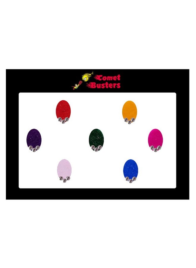 كوميت باسترز بيندي مخملي بيضاوي متعدد الألوان من كوميت باسترز مع حجر (BIN590) (8 مم) - Image 3