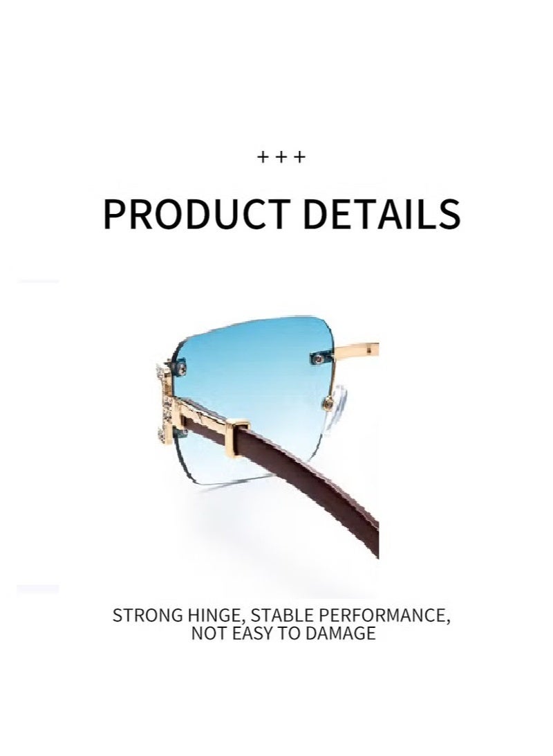 Elanova Frameless blue light blocking glasses suitable for men and women for reading, protecting against UV rays, preventing eye strain, and for computer, TV, and gaming use - Image 4