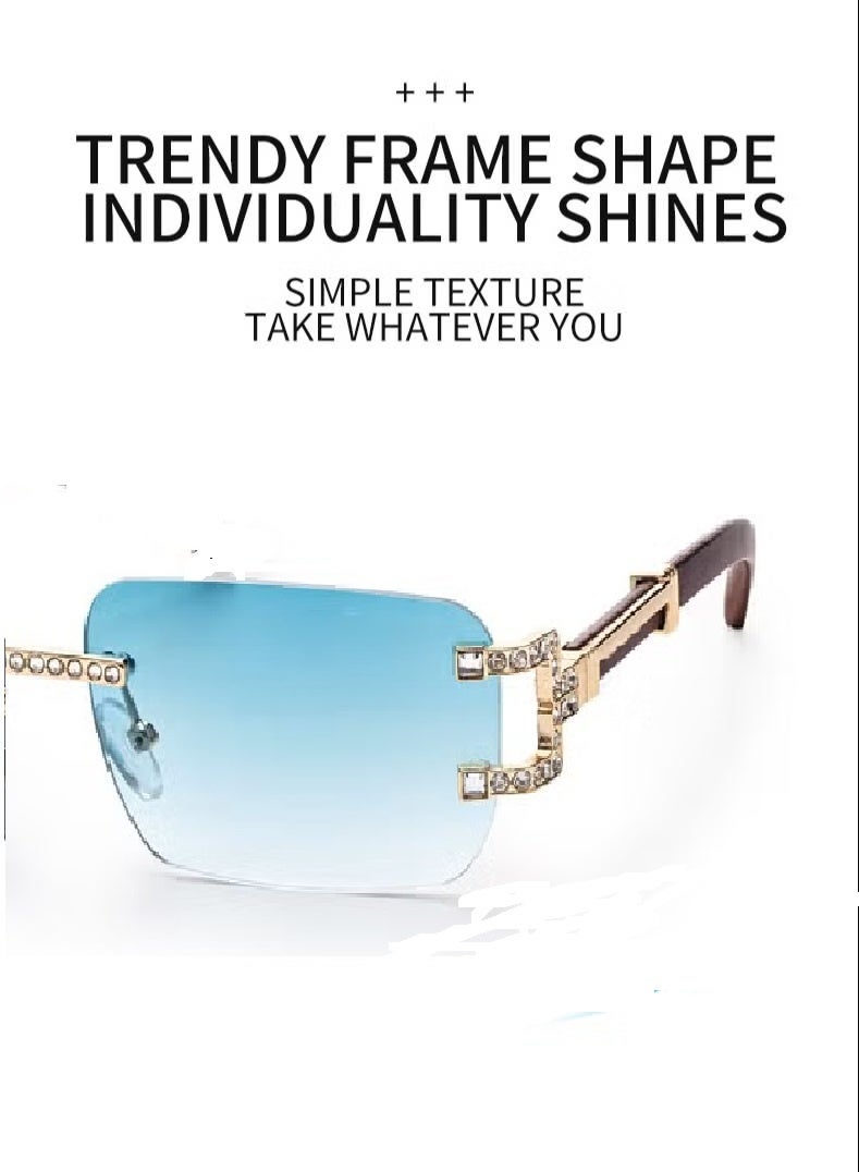 Elanova Frameless blue light blocking glasses suitable for men and women for reading, protecting against UV rays, preventing eye strain, and for computer, TV, and gaming use - Image 3