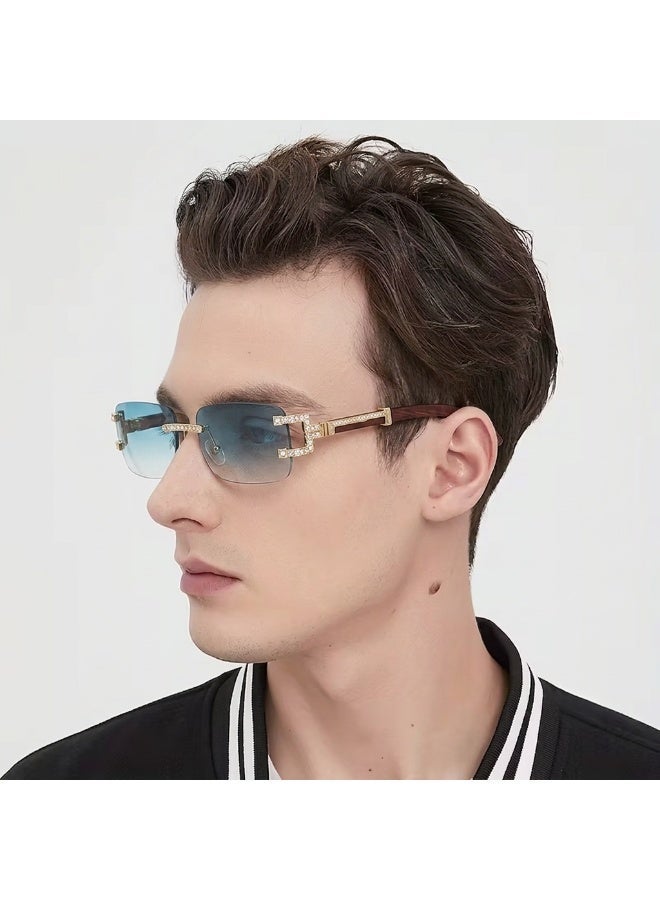 Elanova Frameless blue light blocking glasses suitable for men and women for reading, protecting against UV rays, preventing eye strain, and for computer, TV, and gaming use - Image 3