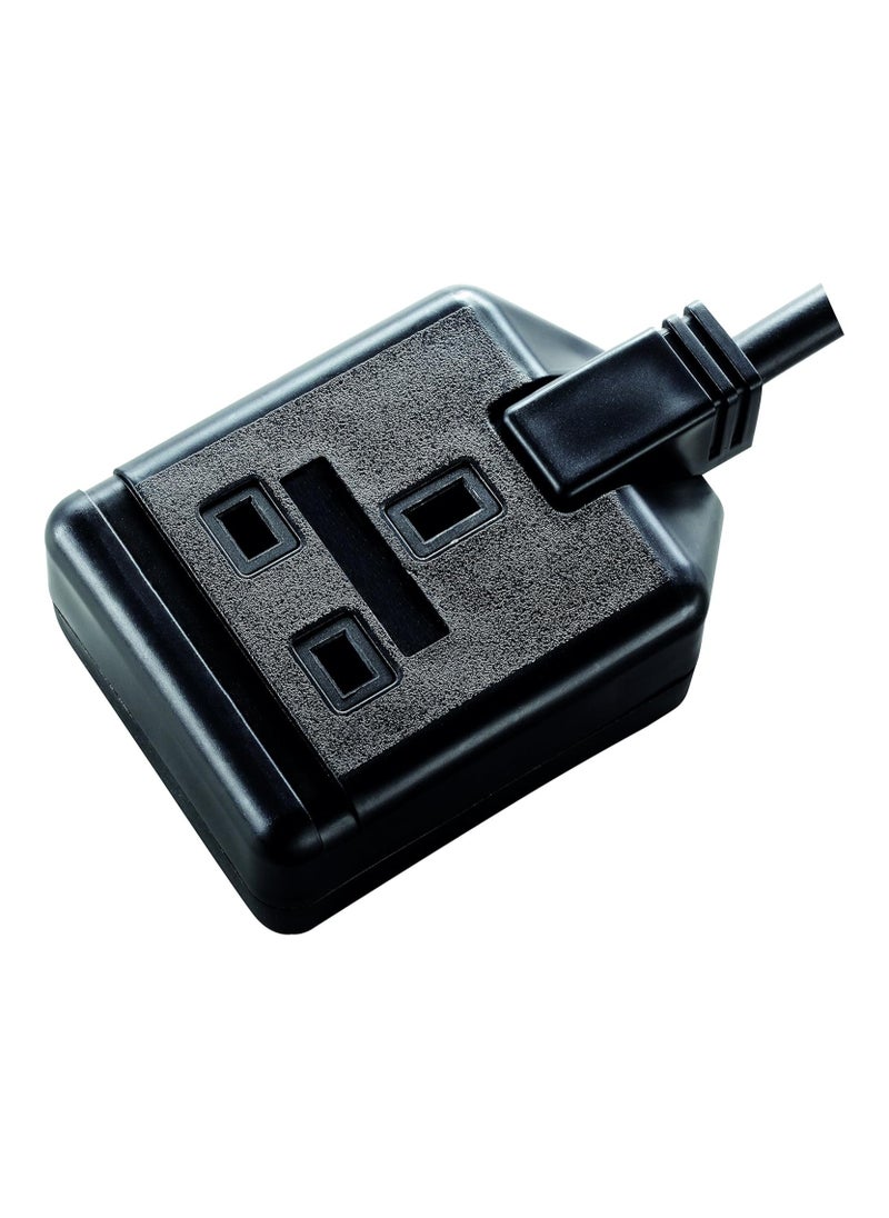 MASTERPLUG - Masterplug EXS1315B-01 Heavy Duty Single Socket Extension Lead, 5 Metres, Black - Image 1