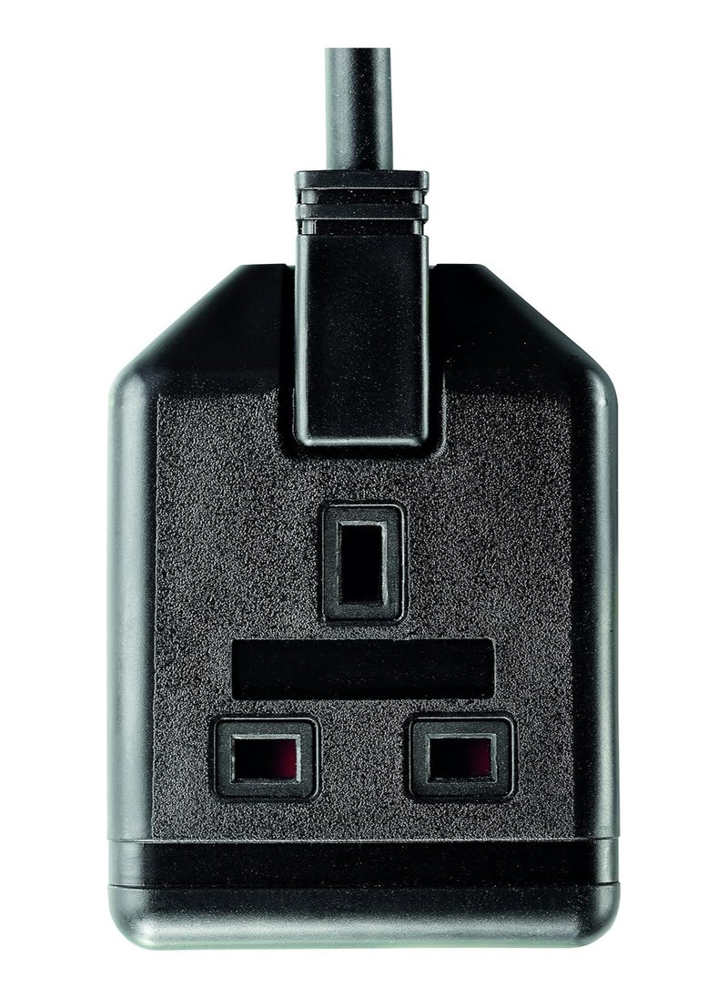 MASTERPLUG - Masterplug EXS1315B-01 Heavy Duty Single Socket Extension Lead, 5 Metres, Black - Image 1