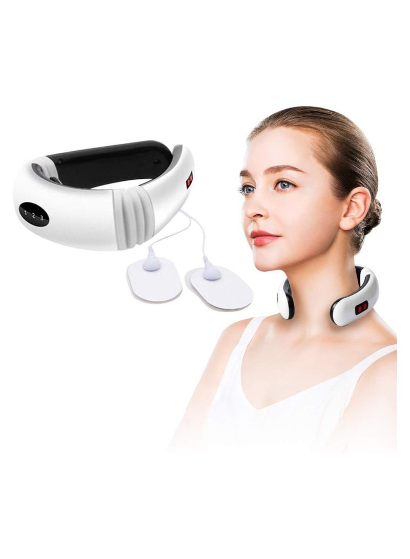 Smart Neck Massager, Magnetic and Electric Pulse Neck and Shoulder Massager with 2 Electric Pads, HX-5880 - Image 1