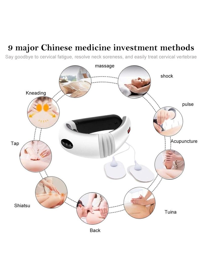 Smart Neck Massager, Magnetic and Electric Pulse Neck and Shoulder Massager with 2 Electric Pads, HX-5880 - Image 2