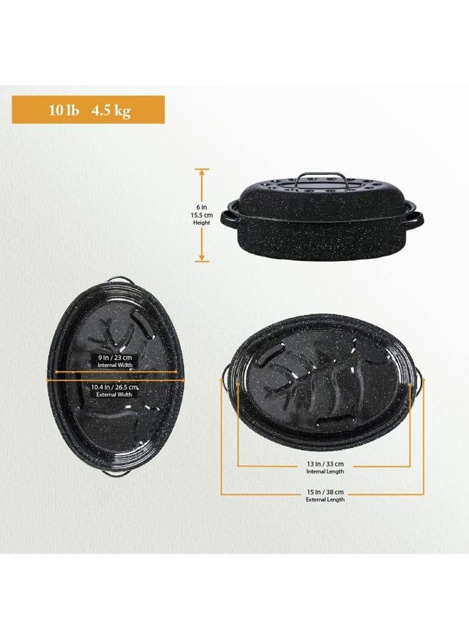 Granite Ware Roaster+cover Oval 9-12# - Image 3