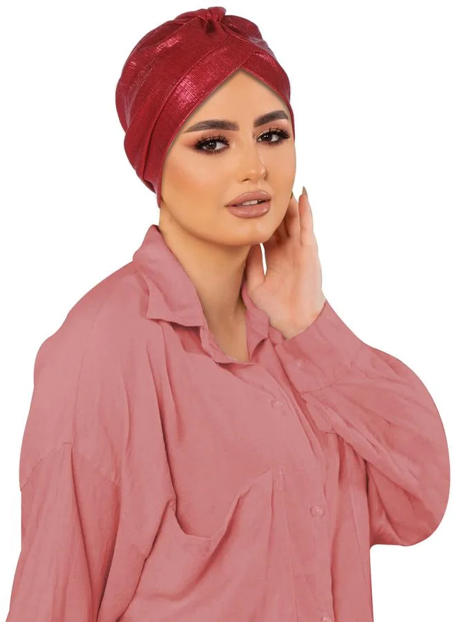 Take Two Red Knotted Turban Hijab