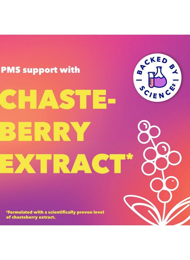 MIDOL Supplements Peace Out PMS, PMS Support Supplement, Formulated with Chasteberry to Help Ease Breast Tenderness & Mild Mood Changes, Also with Ginger Powder & Valerian Extract, 30 Count - Image 3