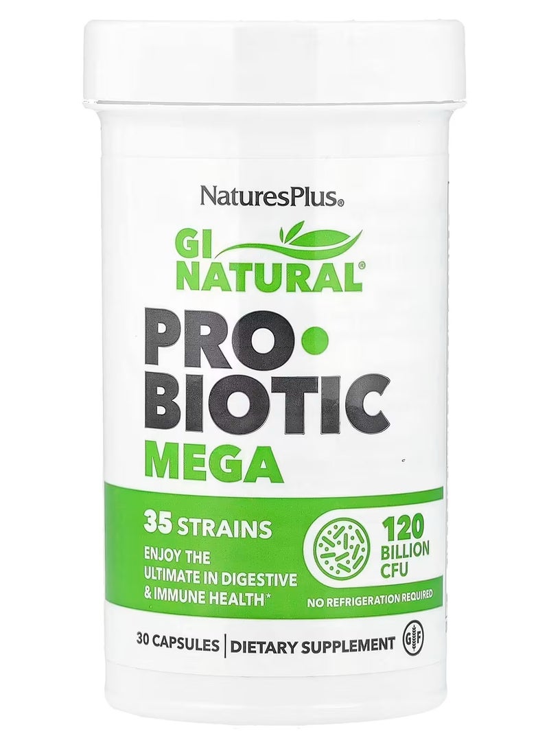 ناتشرز بلس جي آي ناتشورال بروبيوتيك ميجا 120 مليار وحدة تشكيل مستعمرة، 30 كبسولة - Image 1