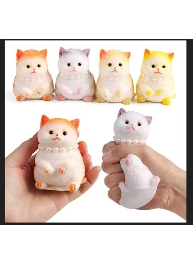 ادخل عالمًا من الهدوء والبهجة مع مجموعتنا الساحرة من ألعاب القطط المضادة للتوتر! هذه القطط الفارسية الرقيقة، المزينة بقلادات لؤلؤ أنيقة، ليست مجرد زينة لطيفة؛ بل هي رفيقك المثالي لتخفيف التوتر والقلق. صُممت بحجم مثالي يناسب راحة يدك، وتوفر تجربة ضغط ممتعة ومريحة تساعد على تهدئة الأعصاب وإعادة التركيز. - Image 1