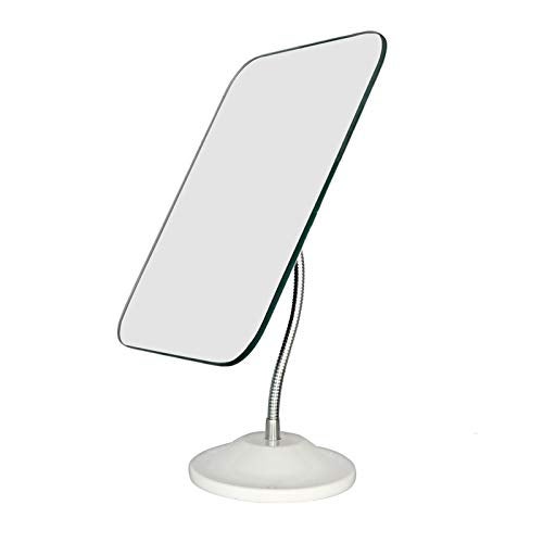 YEAKE Adjustable Flexible Gooseneck Makeup Mirror,360°Rotation Folding Portable Desk Vanity Mirror with Stand Shower Shaving Cosmetic Mirror Square Large - Image 1