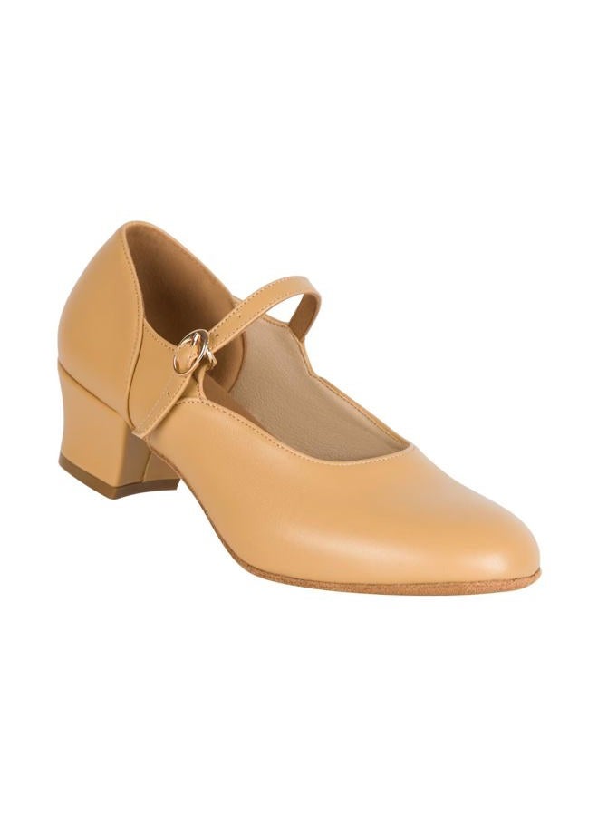 ARCLIBER Brown Character Shoes for Women Suede Sole Low Heel Cuban Heel Dance Shoes Ankle Strap Dancing Shoes-6US - Image 2