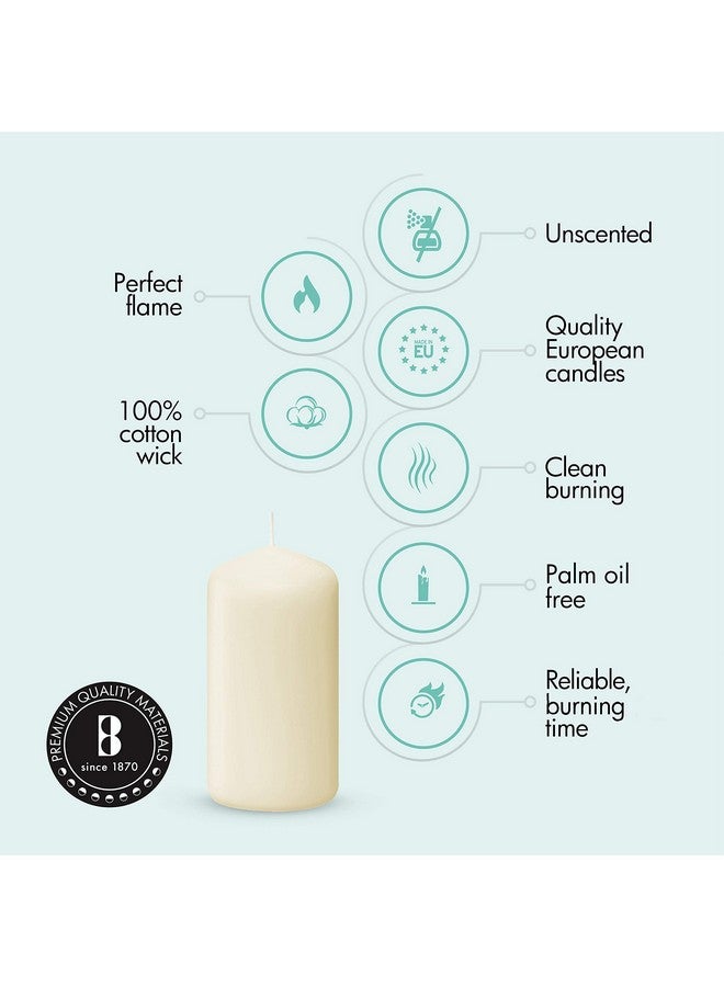 Bolsius Ivory Pillar Candles - 2x3 Inches - 20 Pack Unscented - Premium European Quality - Dripless, Smokeless, and Clean Burning Household Candles - Perfect for Wedding, Party, Dinner, And Home Décor - Image 5