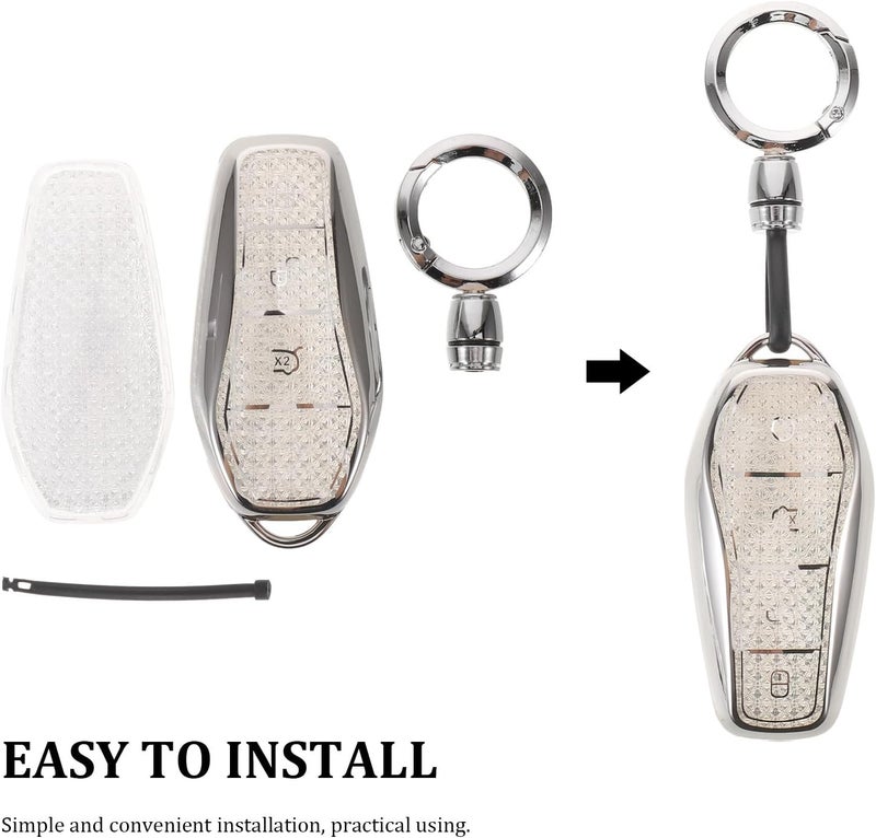 Keyfobs Covers: Silicone Car Keyfob Sleeve Car Keychain Cover Protector for Festival and Everyday Occasions - Vehicle Key Holder Compatible with BYD - Image 1