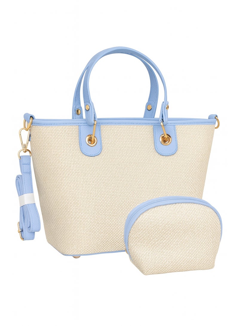 Elegant Women’s Summer Tote Bag with Inner Pouch – Stylish & Practical Design  - Image 2