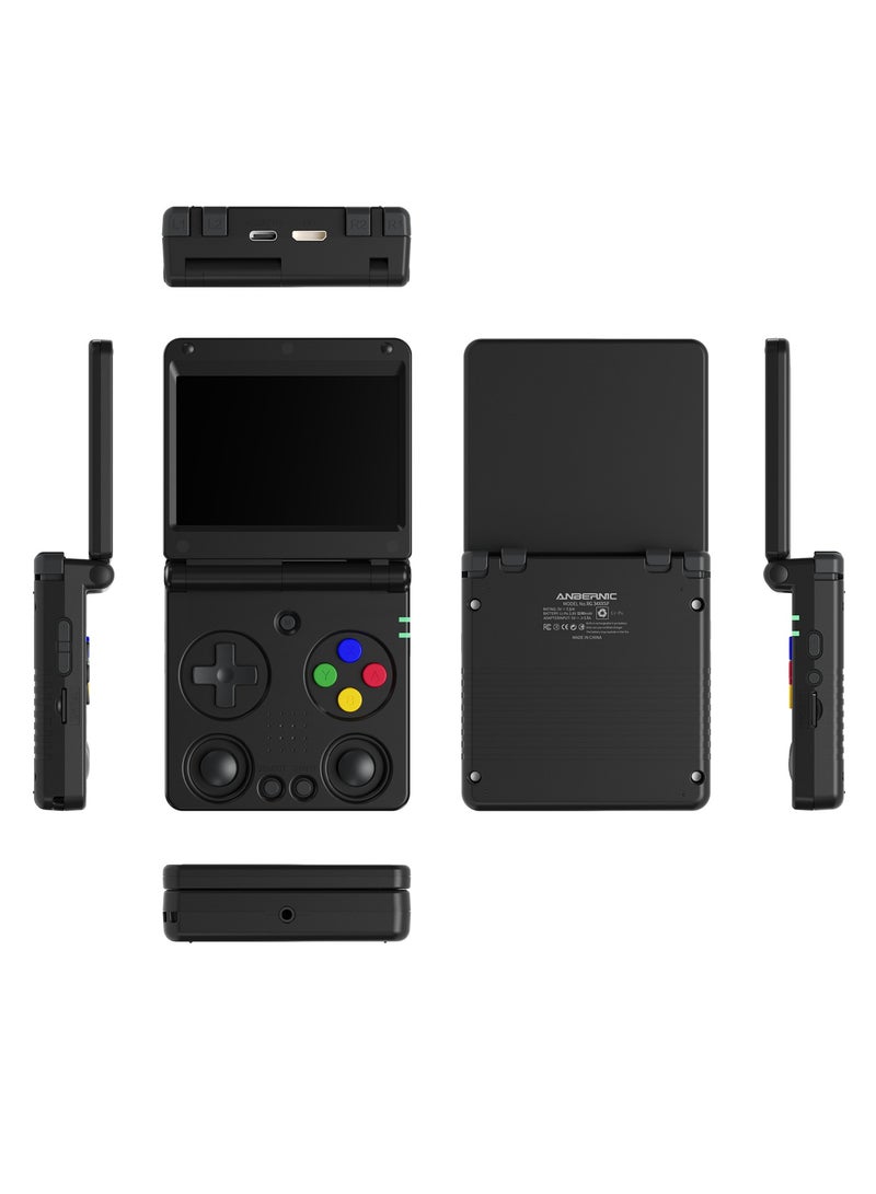 ANBERNIC  RG34XXSP Flip Handheld Gaming Console, 3.4-Inch IPS screen, Linux64-bit Single Player Gaming Console, 64G TF Dual Slot, 3300mAH Battery, WIFI Bluetooth, Portable Handheld Style Foldable Retro Video game player - Image 1