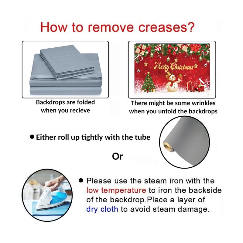 Theme My Party لافتة خلفية لعيد الميلاد من ثيم ماي بارتي لتزيين عيد الميلاد في المنزل (7 قدم * 5 قدم) - Image 3