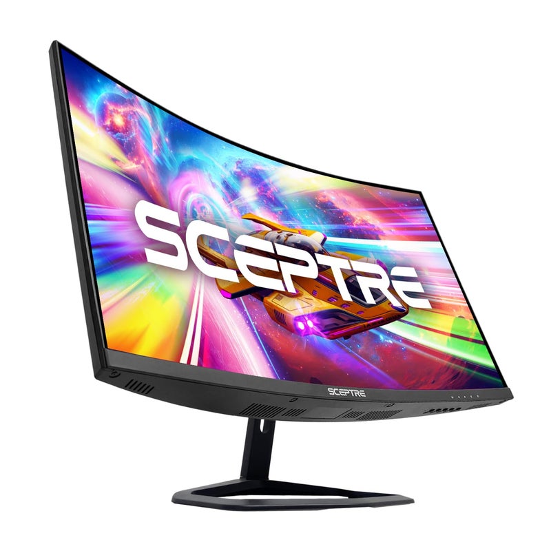 Sceptre شاشة الألعاب المنحنية الجديدة Sceptre مقاس 27 بوصة FreeSync 240Hz مع DisplayPort HDMI 1ms 99% sRGB مكبرات صوت مدمجة، R1500، لون أسود 2025 (سلسلة C275B-FWT240) - Image 1