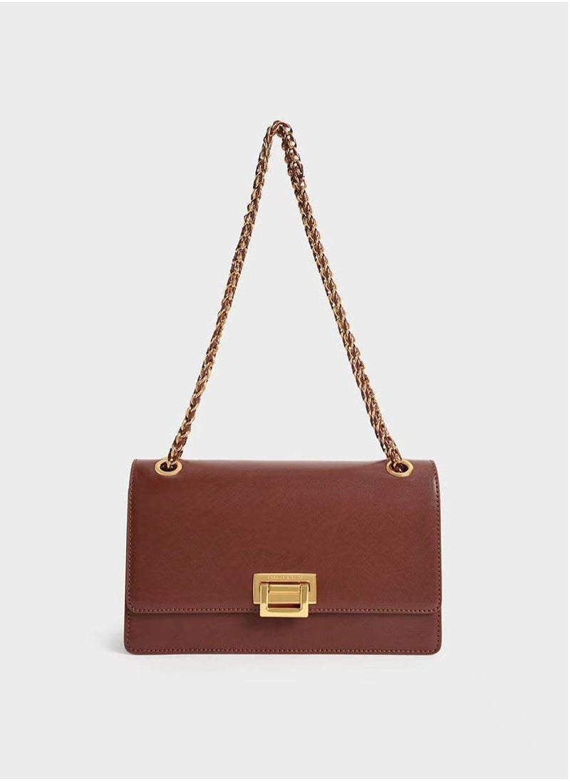 Charles & Keith Charles & Keith Chain Small Square Bag Shoulder Bag Crossbody Bag  - Image 1