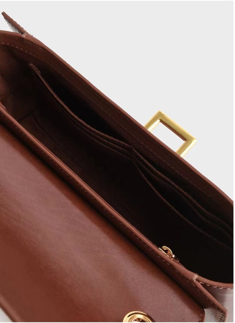 Charles & Keith Charles & Keith Chain Small Square Bag Shoulder Bag Crossbody Bag  - Image 3