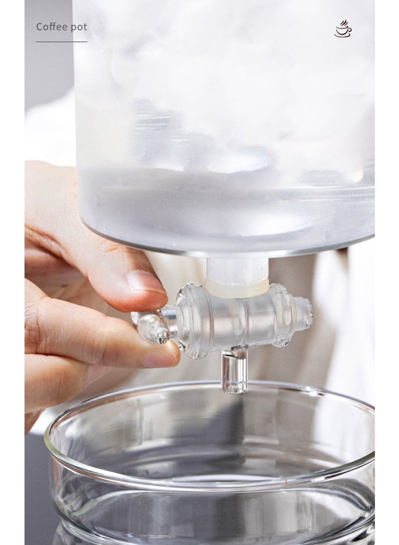 HOMESTAR Cold Brew Coffee Maker, 600ml Portable Cold Brew Coffee Maker, Glass Coffee Pot Ice Drip Pot for Cold Drinking Tea Cold Brew Coffee - Image 3
