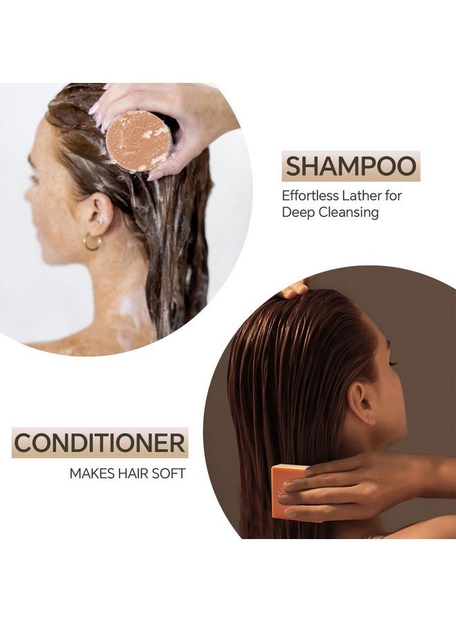 SAISZE Rice Water Shampoo Bar and Conditioner Set for Hair Soft and Strengthening, 2 Bars - Image 3
