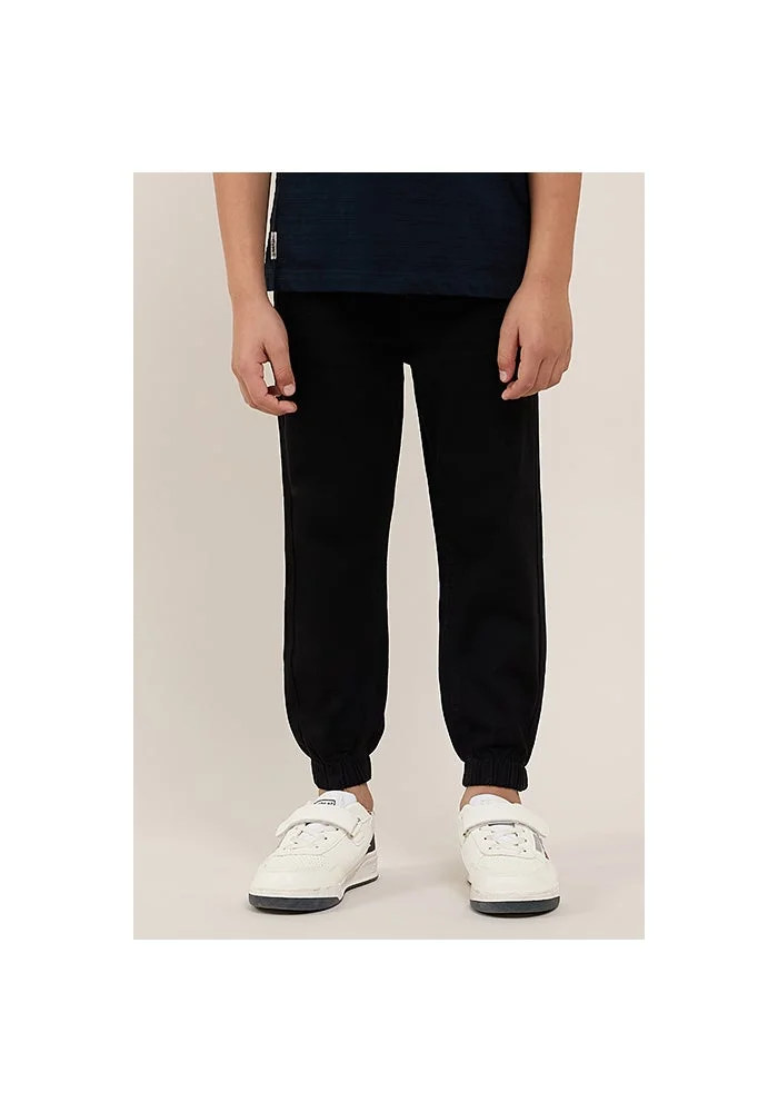أر أند بي Solid Jogger Jeans with Drawstring Waist