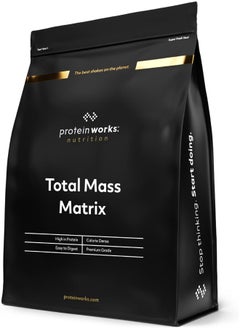 THE PROTEIN WORKS Total Mass Matrix Mass Gainer High Calorie Powder Mass Building Shake 16 Servings Banana Smooth 2Kg  - Image 1