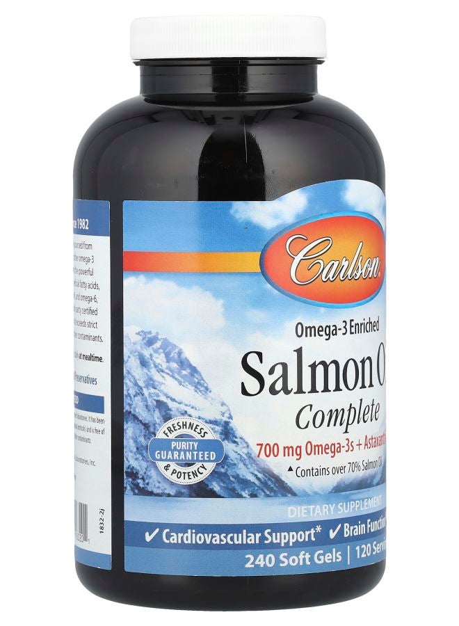 Carlson Omega-3 Enriched Salmon Oil Complete 240 Soft Gels - Image 2