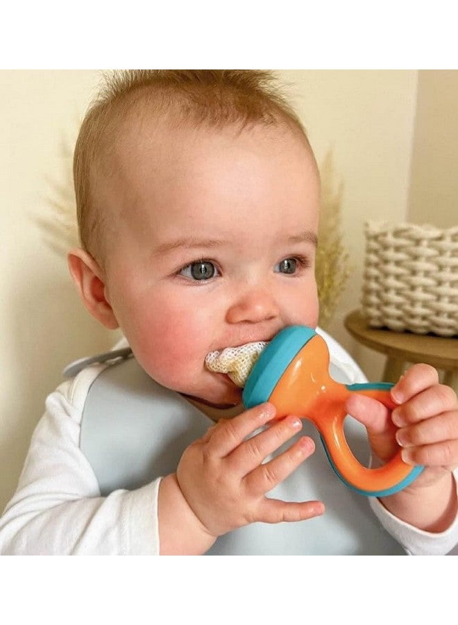 Nuby Nibbler Mesh First Soft Foods Feeder, 2pk (Aqua/Green)