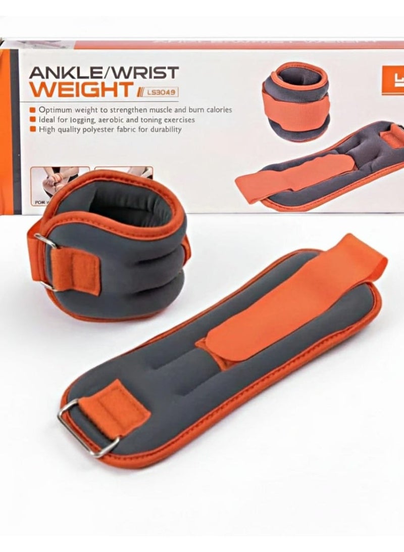 أثقال للكاحل والمعصم 500 جرام  قابلة للتعديل (زوج واحد) - أوزان رملية ناعمة للتمارين الرياضية، المشي، الجري، اليوجا، والكارديو - تصميم مريح ببطانة من البوليستر المتين - متعددة الألوان - Image 1