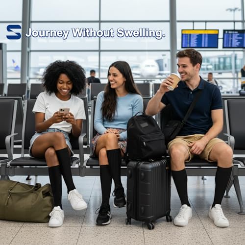 SOOVERKI Compression Socks for Women and Men Circulation (3 Pairs) is Best Support for Running Athletic Cycling Hiking - Image 5