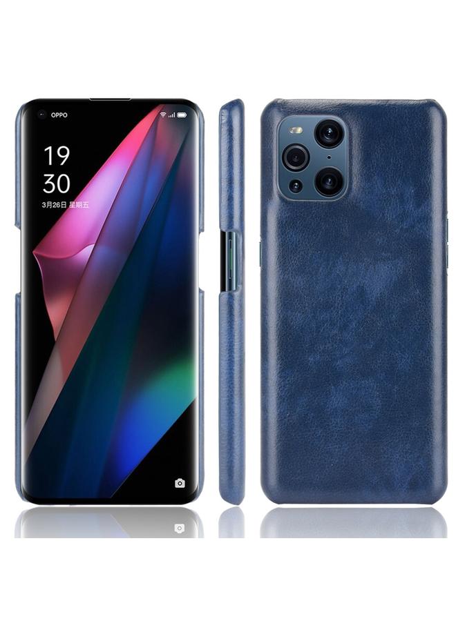 اس-توب جراب لهاتف OPPO Find X3 / X3 Pro مقاوم للصدمات مصنوع من مادة الليتشي PC + PU - Image 1