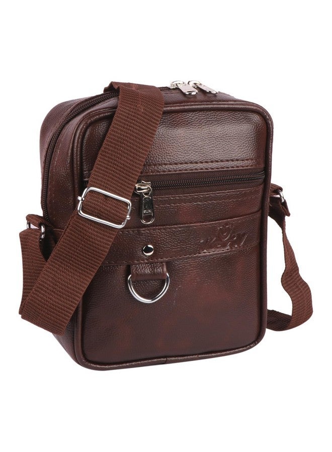 Keviv Leather Mini Sling Bag for Men | Crossbody Bag | Travel Bag | Utility Bag (23cm x 18cm x 8cm) SB01 - Image 2