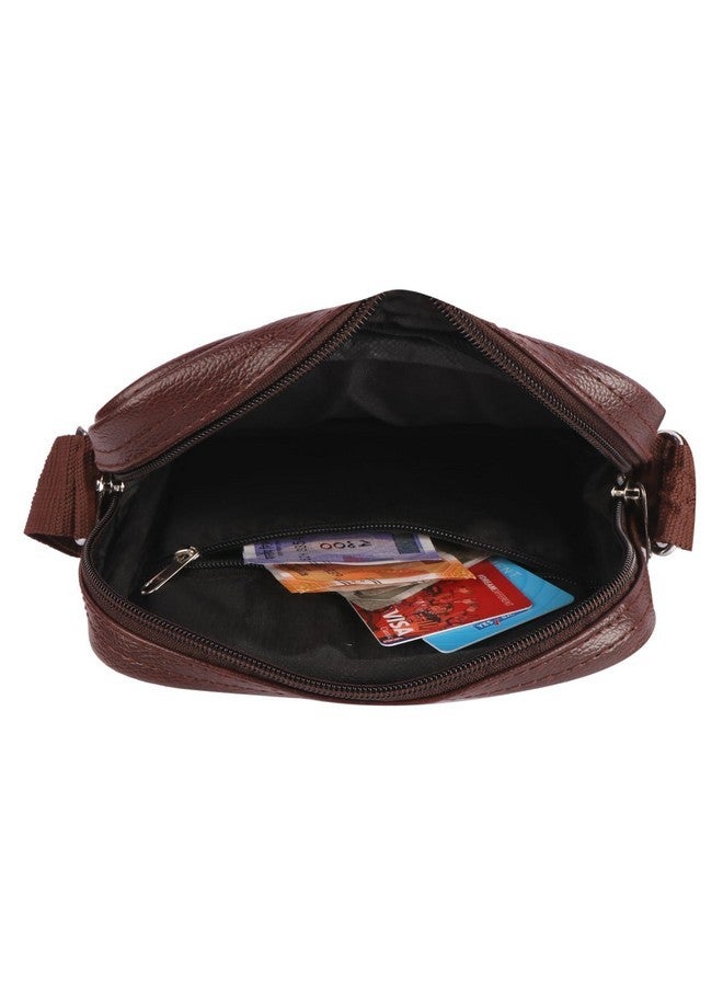 Keviv Leather Mini Sling Bag for Men | Crossbody Bag | Travel Bag | Utility Bag (23cm x 18cm x 8cm) SB01 - Image 5