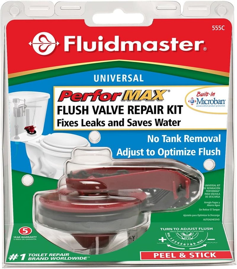 Fluidmaster 555CRP8 Universal PerforMAX 5 Minute Toilet Flush Valve Repair Kit 2 In. - Image 4