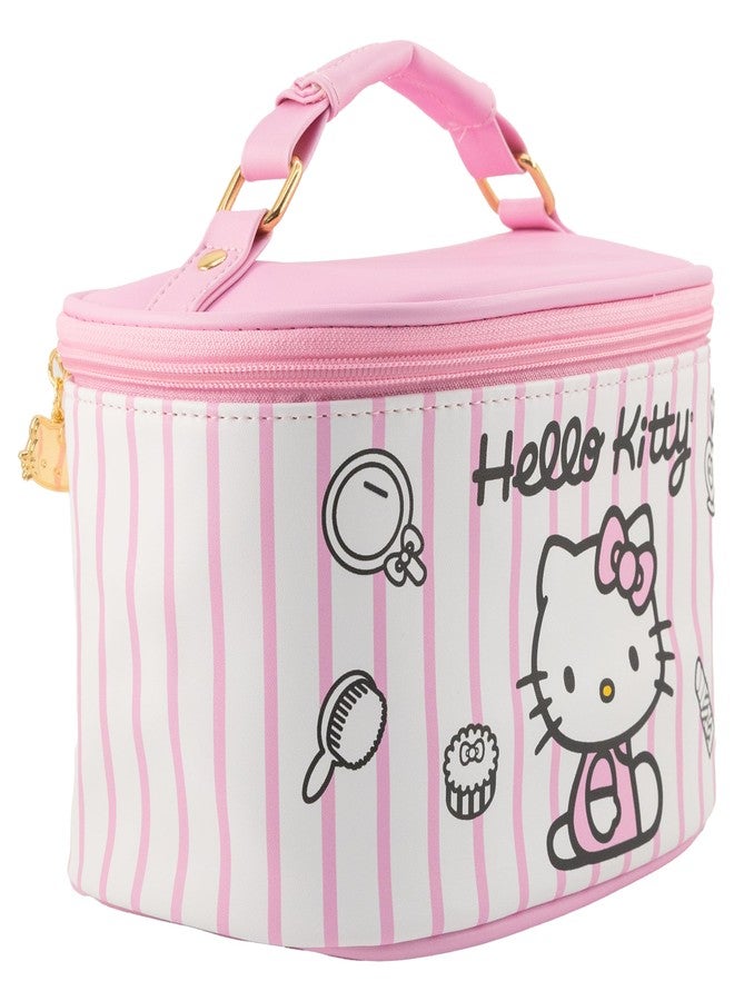 فاست فوروورد حقيبة مكياج سانريو هيلو كيتي - منظم مكياج، حقيبة أدوات تجميل للسفر للنساء والفتيات | حقيبة مستحضرات تجميل لطيفة، حقيبة سفر للأطفال، حقيبة سفر، حقيبة أدوات تجميل للنساء، تخزين المكياج | للأعمار من 3 سنوات فما فوق - Image 1