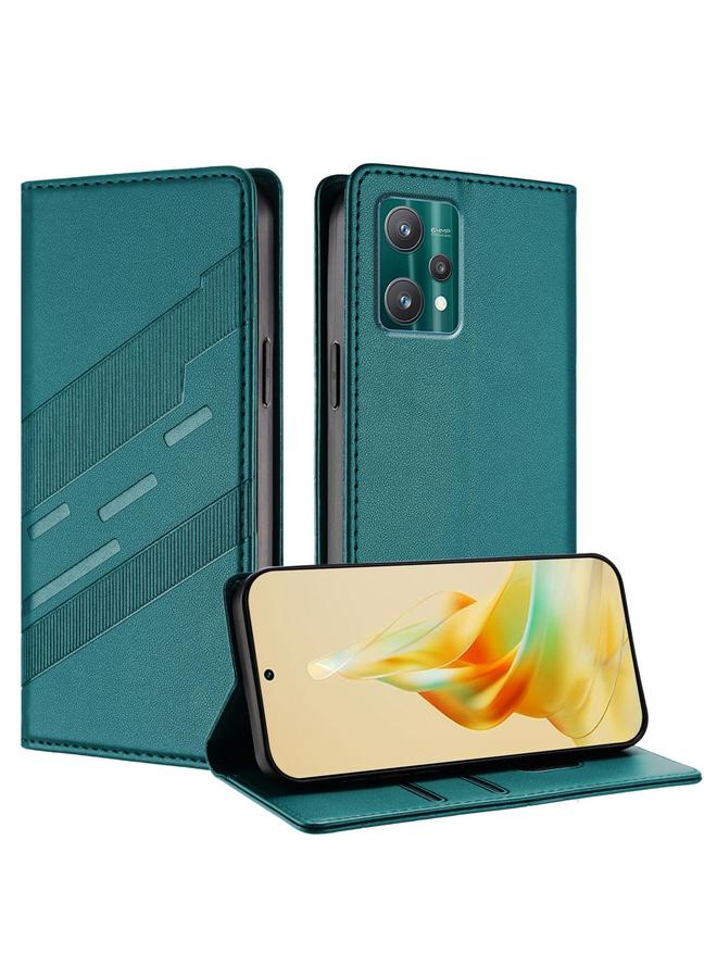 S-TOP Case For Realme 9 Pro Embossed Multi-functional Wallet Retro Leather Phone Case - Image 1