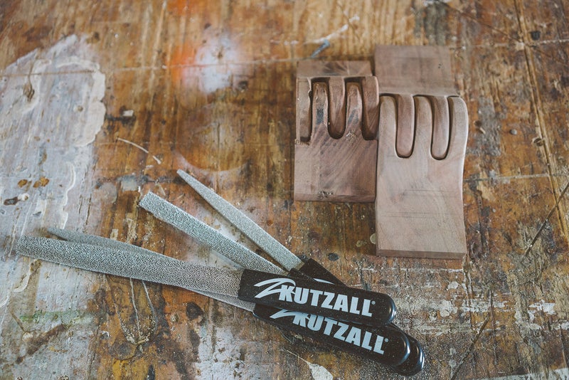 Kutzall Original 8" Half-Round Hand Rasp - Fine, for Woodworking & Shaping, W/Ergonomic Soft Grip Handle, Abrasive Tungsten Carbide Coating - 13" (330.2mm) Overall Length - HR8170 - Image 4