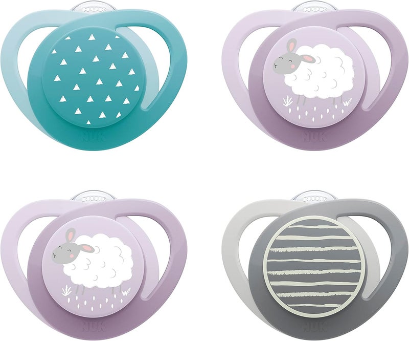 NUK Orthodontic Pacifier, 4-Pack, 0-6 Months - Image 1