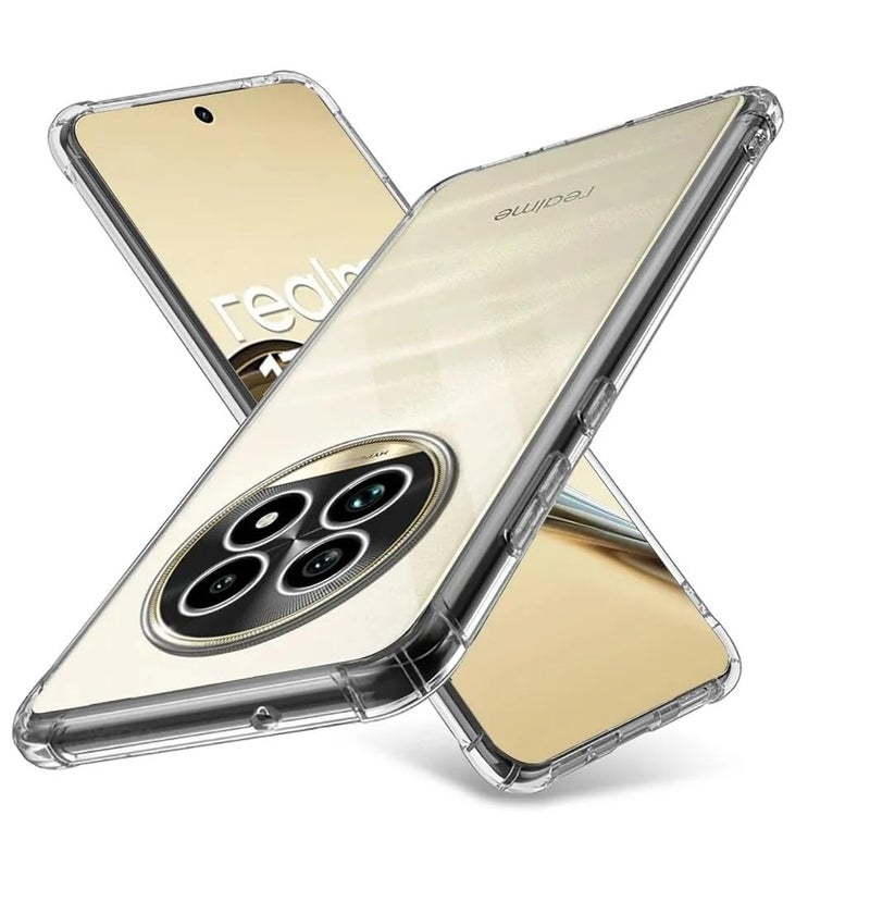 REALCASE Silicone Realme 13 5G Back Cover Case, Scratch Resistant Protective Crystal Clear Transparent Shock Proof Bumper Back Cover Case for Realme 13 5G / Realme Narzo 70x 5G / N65 /12 / 12X 5G/ C65 - Image 1