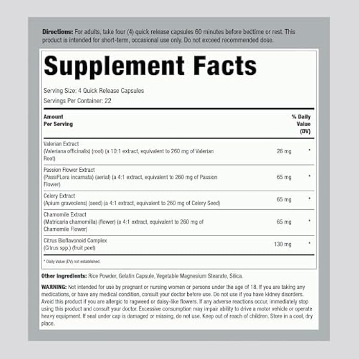 Lindberg Valerian Root Extract | 90 Capsules | with Chamomile and Passion Flower | Complex Supplement | Non-GMO, Gluten Free - Image 2