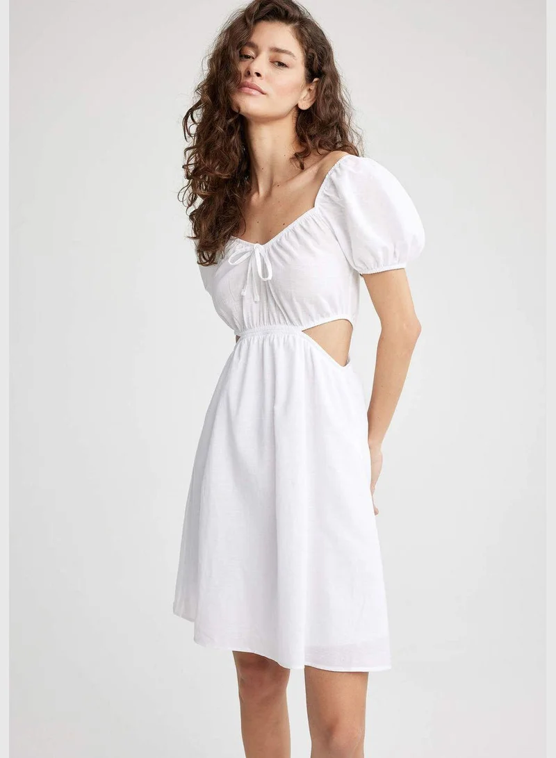 DeFacto Puff Sleeve Mini Dress