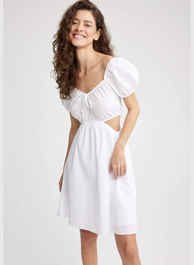 DeFacto Puff Sleeve Mini Dress