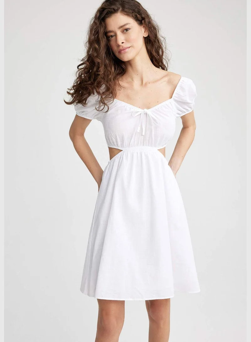 DeFacto Puff Sleeve Mini Dress
