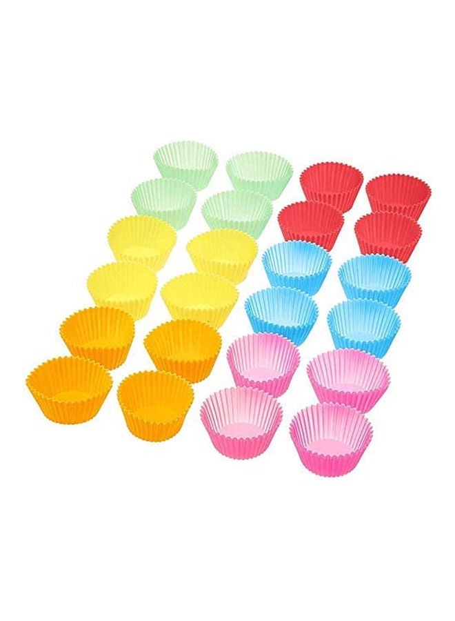 NIBEMINENT 24-Piece Baking Cupcake Cups Multicolour - Image 1