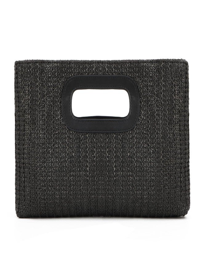 SUKUTU Straw Evening Bag Top Handle Clutch Handbag for Women Summer Beach Travel Crossbody Shoulder Bag with Chain - Image 1