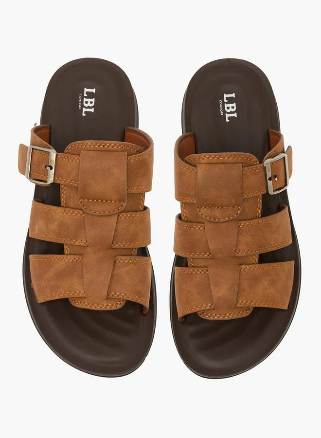 LBL By Shoexpress BROWN Men Slip On Comfort Sandals for Men | Best Price UAE