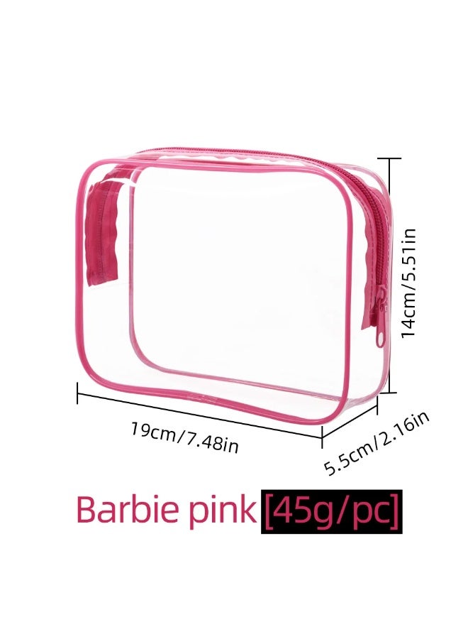 Waterproof Home Cosmetic Storage Bags Wash Beauty Bags Kit Travel Transparent Makeup Bag Toiletry Bag Bath Products Storage Bag,pink - Image 2